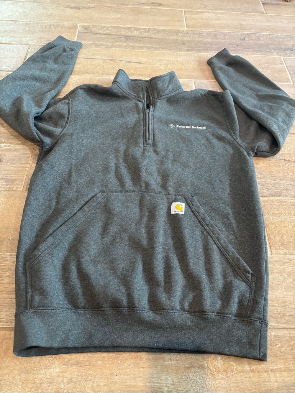 Carhartt Midweight 1/4 Zip Mock Neck Mens M Sweatshirt gray